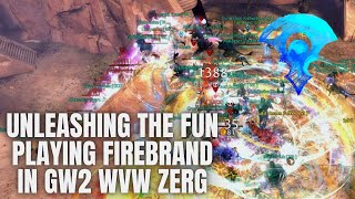 Unleash the zerg fun and intense gw2 wvw combat  FIREBRAND 2023 [upl. by Audras332]