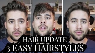 Hair Update Modern Quiff Messy Fringe amp Sidepart Hairstyles for Short Hair  Best Mens Hair 2017 [upl. by Eskill]