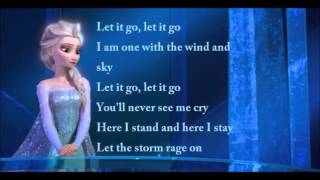 Demi Lovato Let It Go LYRICS from Frozen [upl. by Kaufmann860]