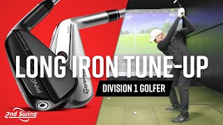 LONG IRON CLUB FITTING for DIVISION 1 GOLFER [upl. by Olraced]