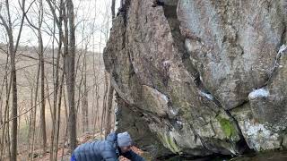 Ice Pond Bouldering  Nomadland Stand V11 [upl. by Karna928]