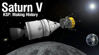 KSP quotMaking Historyquot DLC Saturn V Replica with the new parts [upl. by Brookhouse]