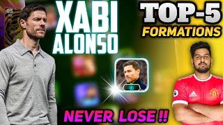 Top 5 Best Formations For Booster Xabi Alonso amp Quick Counter Tactics In Efootball 24  Use Them Now [upl. by Teragramyram356]