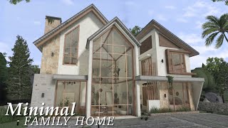 Bloxburg Minimal Family Home  Speedbuild  Roblox Bloxburg [upl. by Cirdahc41]