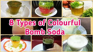 Trending Bomb Soda  Colourful Bomb Soda with Different Vegetables and Fruits  Bomb Soda Challenge [upl. by Dinan]