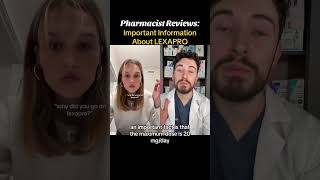 LEXAPRO IMPORTANT DOSING TIP pharmacist pharmacy doctorreacts lexapro anxiety depression [upl. by Rock]