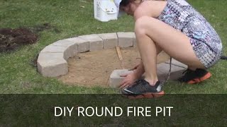 DIY Fire Pit  Backyard Round Firepit  Simple Stone Fire Pit [upl. by Courtnay]