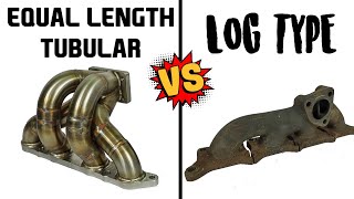 EQUAL LENGTH tubular vs LOG manifolds headers  SCAVENGING and EXHAUST BACK PRESSURE EXPLAINED [upl. by Belter]