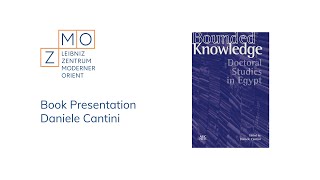 Book presentation Bounded Knowledge Doctoral Studies in Egypt [upl. by Nylarej]