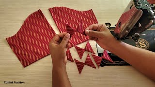 Beautiful paithani saree blouse designer sleeve design  Simple and easy method of stitching [upl. by Renruojos]