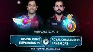 IPL 2016  RCB vs Rising Pune Supergiants match highlights 2016 SlideShow [upl. by Cykana]