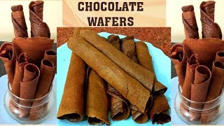 Chocolate wafers recipe घर पर बच्चों के लिए खास रेसिपी चॉकलेट वेफर्स [upl. by Toback]