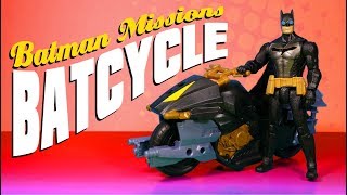 Batman Missions Blast Attack Batcycle Action Figure Toy Review [upl. by Eniluj]