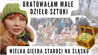 KUPIŁAM I ODNOWIŁAM KAWAŁEK SZTUKI😍 VLOG Z GIEŁDY STAROCI W BYTOMIU [upl. by Nocaed]