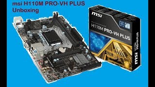 MSI H110M Pro vh plus Motherboard unboxing  HDMI  USB 30  My Fun Tech [upl. by Wilow883]