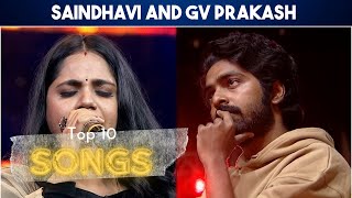 Saindhavi and GV Prakash Top Songs  MRCinemakaren Entertainment [upl. by Telford]