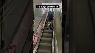 Kid enjoying the escalator ride♥️ cutebaby baby family love cute [upl. by Ethel]