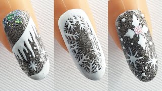 Wow The best winter nail design Winterize your nails at home [upl. by Asirb]