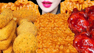 ASMR CHEESY CARBO FIRE NOODLE CHICKEN CHEESE BALL 까르보불닭 뿌링클 치킨 치즈볼 먹방 EATING SOUNDS MUKBANG [upl. by Georgie201]