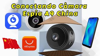 Conectar con v720 Mini Cámara Wifi Espía A9 a Teléfono Versión China de Aliexpress [upl. by Ahseek]