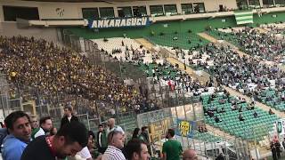 Bursaspor 10 Ankaragücü  Ankaragücü tribünü Bursa’da [upl. by Josefina]