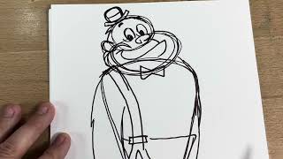 How to draw Magilla Gorilla from Hanna Barbera [upl. by Courtund]