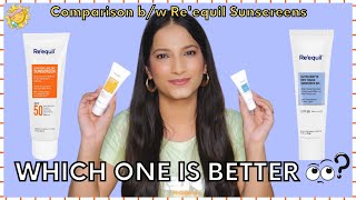 Reequil Oxybenzone and Omc Free Sunscreen vs Reequil Ultra Matte Dry Touch Sunscreen  Geetika Gia [upl. by Bartie]