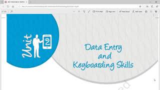 Chapter2 Data Entry and keyboarding Skills IT 402 Class IX [upl. by Willetta]