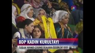 Türk Bayrağı Öcalan posteriyle kapatıldı BDP kongresi Tuğluk Öcalanı özgürleştireceğiz [upl. by Kala675]