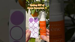 Avene Sun ☀️ 50 High Protection Fluid SPF Test Revealed shorts skincare sun [upl. by Esinyt]