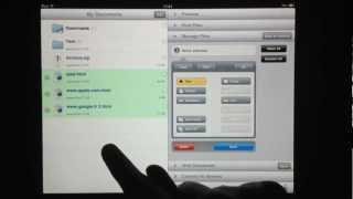 Test de GoodReader sur iPad  Zip lecture envoi synchronisation [upl. by Idnerb]