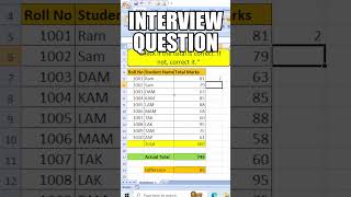 Excel Interview Question Part1 exceltricks [upl. by Rodi450]