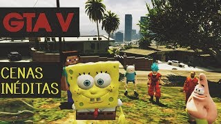 BoB Esponja no GTA V MODS  PATRICK GOKU NARUTO E MAIS [upl. by Cornie]