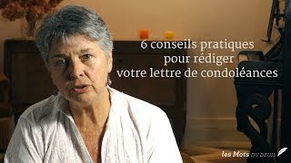 Message de condoléances  6 conseils pratiques pour écrire votre lettre de condoléances [upl. by Auburn621]