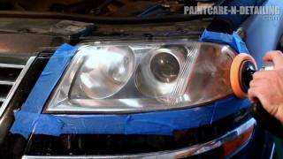 Headlight Restoration  Wetsanding and Polishing HD [upl. by Kirbee]