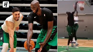 Tacko Fall Goes 1on1 with Enes Kanter Showing His DOMINANCE 1st Celtics Practice [upl. by Olivann11]