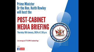 PostCabinet Media Briefing Hosted By Prime Minister Rowley [upl. by Aihseym]