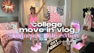 COLLEGE MOVE IN DAY  APARTMENT TOUR  sophomore year [upl. by Nyhagen]