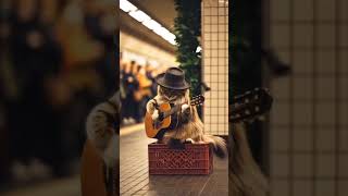 Cat playing guitar kucing kucinglucu cat catlover cats catvideos shorts shortsvideo [upl. by Quent]