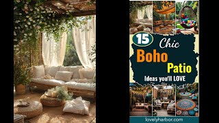 15 Chic Boho Patio Ideas You’ll Love [upl. by Refitsirhc]