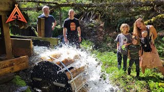 Building Hydroelectric Water Wheel from Scratch for Powering an Off Grid Cabin [upl. by Aikaz627]