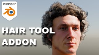 Creating Hair in Blender made EASY AS  Hair Tool ADdon [upl. by Symon]