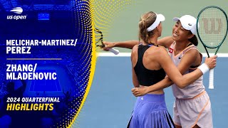 MelicharMartinezPerez vs ZhangMladenovic Highlights  2024 US Open Quarterfinal [upl. by Amada31]