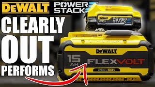 DeWALT PowerStack Clearly Outperforms HUGE FlexVolt Lithium Ion Battery [upl. by Haeckel]