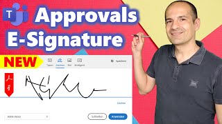 ✒ How to sign electronically an approval step with Approvals App in Microsoft Teams [upl. by Gasser]