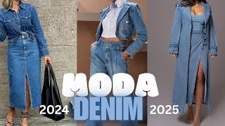 Tendencia DENIM en la moda otoñoinvierno 20242025 [upl. by Dronel]