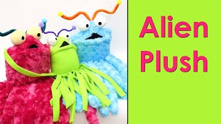 Alien Plush Sewing Project  FREE PATTERN stuffed animal plushie how to tutorial instructions fun [upl. by Inhsor]