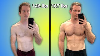 One Year Gym Transformation  21 LBS Of Muscle [upl. by Varion]