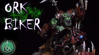 Painting Tutorial WH40K Ork WarBiker [upl. by Euqirdor]