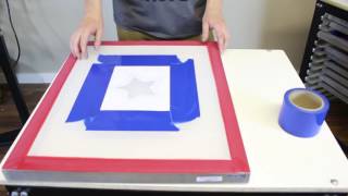 How To Screen Printing Using Paper Stencils [upl. by Colson65]